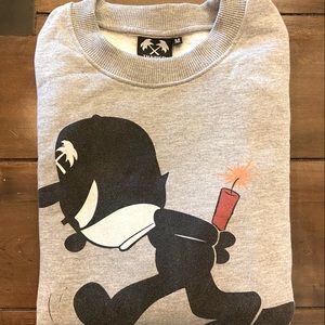 Trainerspotter Mens crewneck sweatshirt size medium - heather grey